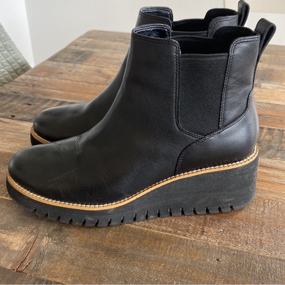 Cole Haan Zerogrand leather Waterproof black stomper style boot 8.5 - Picture 3 of 6
